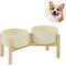 Show in main carousel: Havniva Ceramic 6-in Raised Dog Double Bowl with Stand, Beige slide 2 of 8