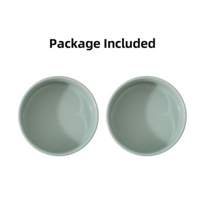 Show full view: Havniva Ceramic Anti-Slip Cat Bowl, 5.1-in, 2 count, Light Green slide 6 of 6