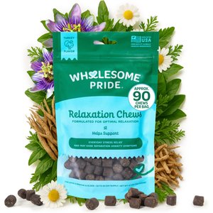 Wholesome Pride Pet Treats Relaxation Turkey Flavor Calming Chew Supplement for Dogs, 6.3-oz bag