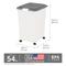 Show in main carousel: IRIS WeatherPro Airtight Attachable Wheels Dog, Cat & Bird Food Storage Container, White, 54-lb slide 6 of 9
