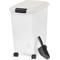 Show in main carousel: IRIS WeatherPro Airtight Attachable Wheels Dog, Cat & Bird Food Storage Container, White & Clear, 30-lb slide 2 of 9