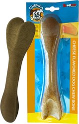 Scoochie Pet Chewka Cheese Flavored Plant-Forward Fully Digestible Dog Chew Bone, Large, 1 count