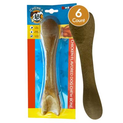 Show full view: Scoochie Pet Chewka Chicken Flavored Plant-Forward Fully Digestible Dog Chew Bone, Large, 6 count slide 3 of 8