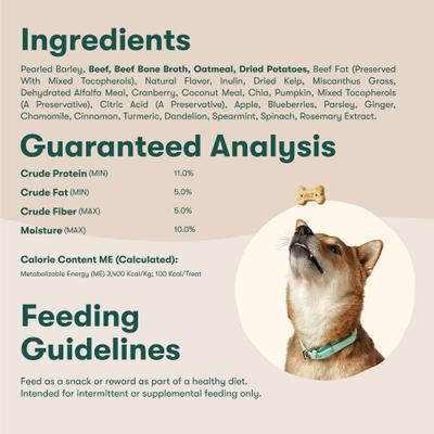 Show full view: Jinx Beef & Bone Broth Biscuits Crunchy Dog Treats, 48-oz bag slide 7 of 11