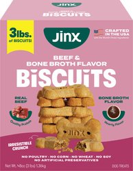 Jinx Beef & Bone Broth Biscuits Crunchy Dog Treats, 48-oz bag