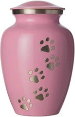 Resting Rainbow Paws to Heaven Urn, Pink, Medium