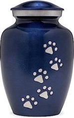 Resting Rainbow Paws to Heaven Urn, Blue, Large