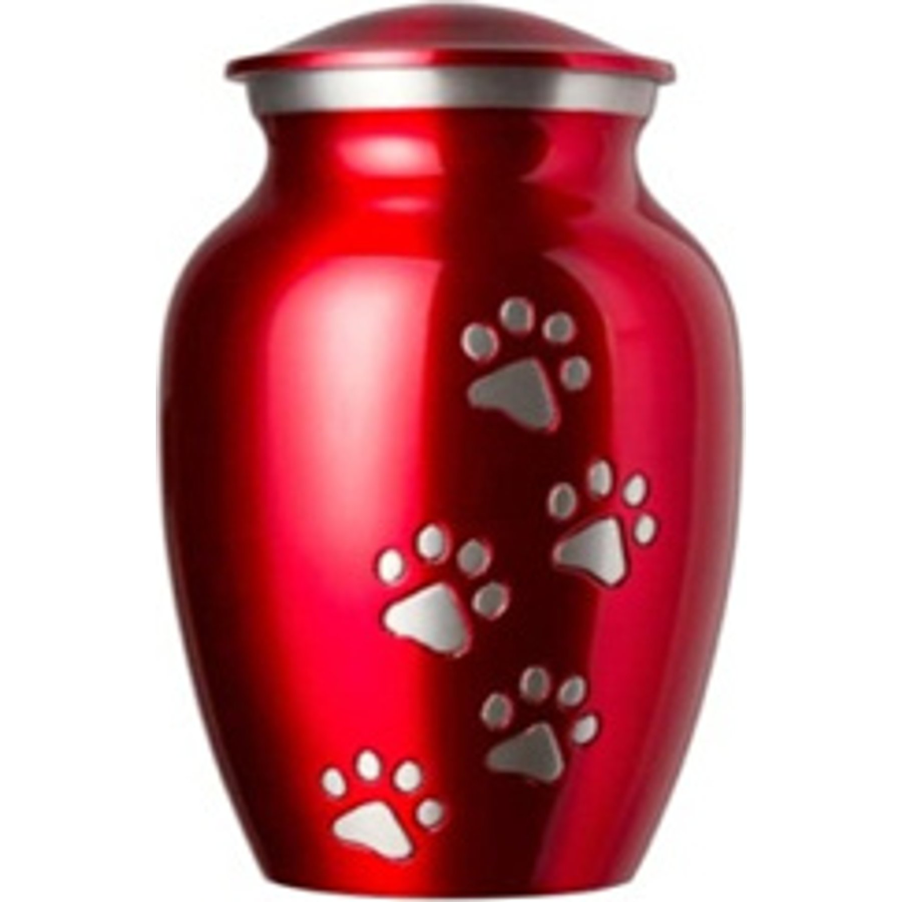 Resting Rainbow Paws to Heaven Urn, Red, Small