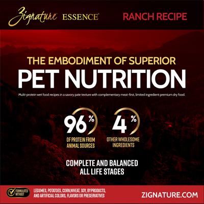 Show full view: Essence Limited Ingredient Recipe Ranch Recipe Wet Dog Food, 13-oz, case of 12 slide 4 of 8
