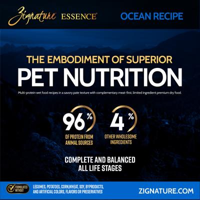 Show full view: Essence Limited Ingredient Recipe Ocean Recipe Wet Dog Food, 13-oz, case of 12 slide 4 of 9