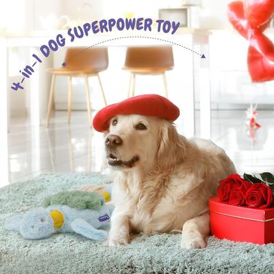 Show full view: Fuzzwoof Stretchy-Squeaky Turtle Plush Dog Toy slide 8 of 9