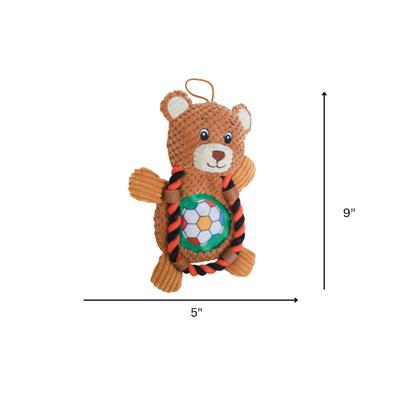 Show full view: SteelDog USA Ropers Flat Sport Bear Crinkle Plush Dog Toy slide 3 of 6