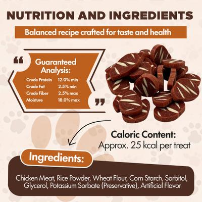 Show full view: Scoochie Pet Chewka Real Meat Soft & Chewy Juicy Ribeye Flavor Dog Treats, 6-oz bag slide 6 of 7