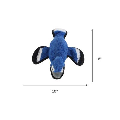 Show full view: SteelDog USA Ruffian Yard Bird Blue Jay Crinkle Plush Dog Toy slide 3 of 6