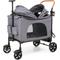 Show in main carousel: KZLAA Foldable 4 Wheels Dog & Cat Stroller with Canopy & Basket, Gray slide 6 of 9