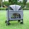 Show in main carousel: KZLAA Foldable 4 Wheels Dog & Cat Stroller with Canopy & Basket, Gray slide 3 of 9