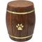 Show in main carousel: Resting Rainbow Wood Barrel Brass Paw Urn, Small slide 1 of 1