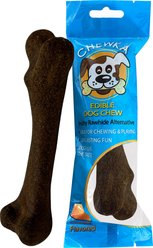 Scoochie Pet Chewka Cheese Flavored Plant-Forward Fully Digestible Dog Chew Bone, Medium, 6 count