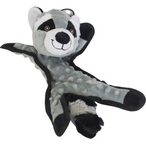 SteelDog USA Flat Bumpy Baby Raccoon Less Stuffing Plush Dog Toy