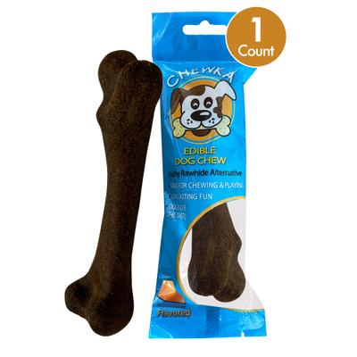 Show full view: Scoochie Pet Chewka Cheese Flavored Plant-Forward Fully Digestible Dog Chew Bone, Medium, 1 count slide 3 of 8