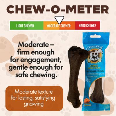 Show full view: Scoochie Pet Chewka Chicken Flavored Plant-Forward Fully Digestible Dog Chew Bone, Medium, 6 count slide 5 of 8