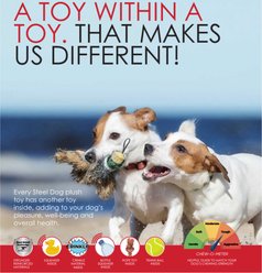 SteelDog USA Flat Bumpy Brown Cow Less Stuffing Plush Dog Toy slide 2 of 5