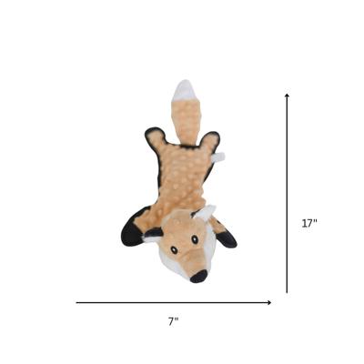 Show full view: SteelDog USA Flat Bumpy Fox Less Stuffing Plush Dog Toy slide 3 of 5