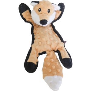 SteelDog USA Flat Bumpy Baby Fox Plush Dog Toy