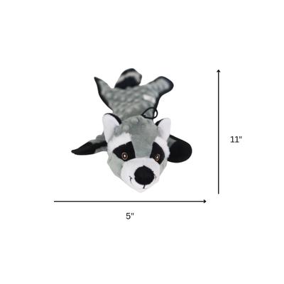 Show full view: SteelDog USA Flat Bumpy Baby Raccoon Less Stuffing Plush Dog Toy slide 4 of 7