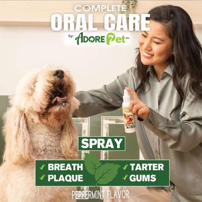 Show full view: ADORE Pet Complete Oral Care Dental Spray for Dogs, 1-fl oz bottle slide 3 of 6
