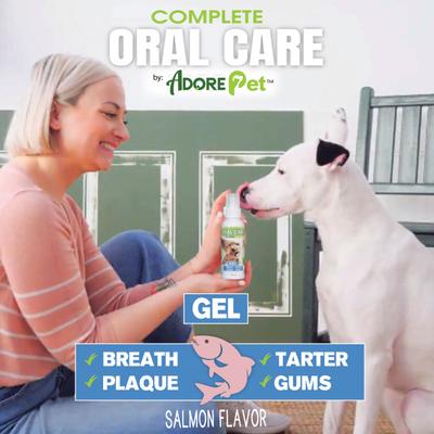 Show full view: ADORE Pet Complete Oral Care Salmon Flavor Dental Gel for Dogs, 1-fl oz bottle slide 3 of 6