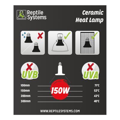 Show full view: Reptile Systems Ceramic Reptile Heat Lamp, 150-watt slide 3 of 3
