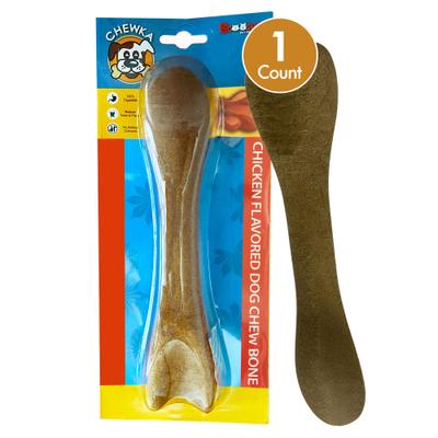 Show full view: Scoochie Pet Chewka Chicken Flavored Plant-Forward Fully Digestible Dog Chew Bone, Large, 1 count slide 3 of 8