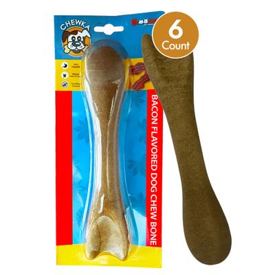 Show full view: Scoochie Pet Chewka Bacon Flavored Plant-Forward Fully Digestible Dog Chew Bone, Large, 6 count slide 3 of 8