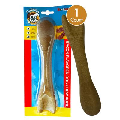 Show full view: Scoochie Pet Chewka Bacon Flavored Plant-Forward Fully Digestible Dog Chew Bone, Large, 1 count slide 3 of 8