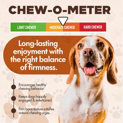 Show full view: Scoochie Pet Chewka Mixed Variety Pack Bacon, Chicken & Cheese Flavored Plant-Forward Fully Digestible Dog Chew Bone, Medium, 3 count slide 5 of 8