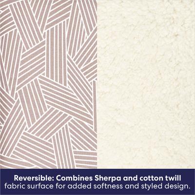 Show full view: Frisco Sherpa Reversible Cat Mat, Light Gray Basket Weave Print slide 3 of 8