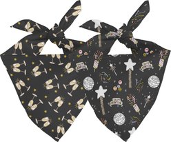 Dog Bandana Co. New Years Dog Bandana, Black, Small: 6 to 14-in neck