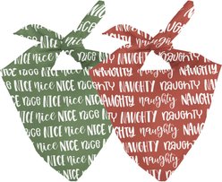 Dog Bandana Co. Christmas Naughty Nice Dog Bandana, Red, Small: 6 to 14-in neck