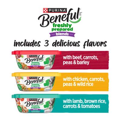 Show full view: Purina Beneful Freshly Prepared Blends Variety Pack Wet Dog Food, 10-oz, case of 12 slide 6 of 13