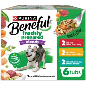 Purina Beneful Freshly Prepared Blends Variety Pack Wet Dog Food, 10-oz, case of 6