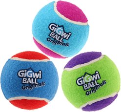 Gigwi Dog Tennis Balls, Blue, 1.9-in, 3 count