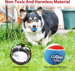 Gigwi Dog Tennis Balls, Blue, 2.5-in, 3 count slide 2 of 7