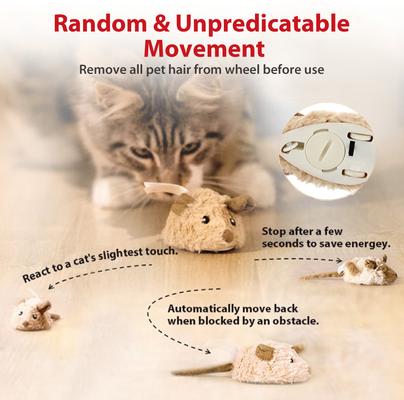 Show full view: Gigwi Interactive Running Mouse for Cat Toy, Beige slide 3 of 9