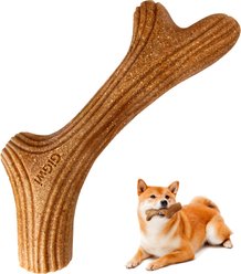 Gigwi Wooden Chewy Bone Dog Toy, Beige, Medium