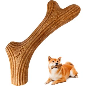 Gigwi Wooden Chewy Bone Dog Toy, Beige, Medium