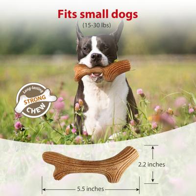 Show full view: Gigwi Wooden Chewy Bone Dog Toy, Beige, Small slide 4 of 9
