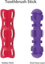 Gigwi Toothbrush Stick Dental Chewy Dog Toy, Purple slide 2 of 7
