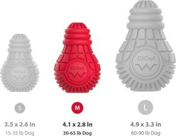 Gigwi Bulb Treat Dispensing Dog Toy, Red, Medium slide 2 of 8