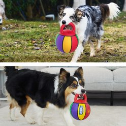 Gigwi Jumball Basketball Dog Toy with Handle, Multi, 5.5-in slide 2 of 8